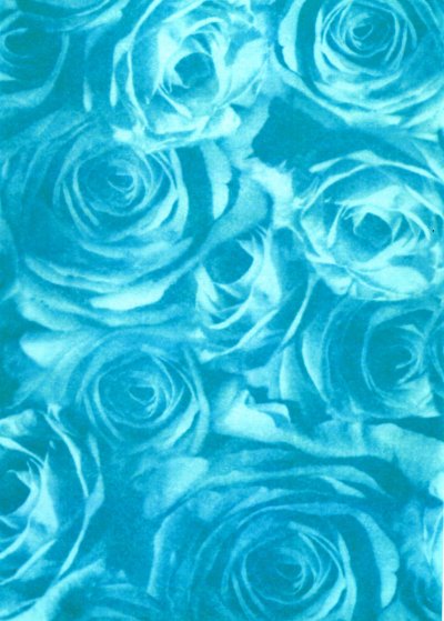 Backing Paper A4 - Teal Rose Montage (Large)